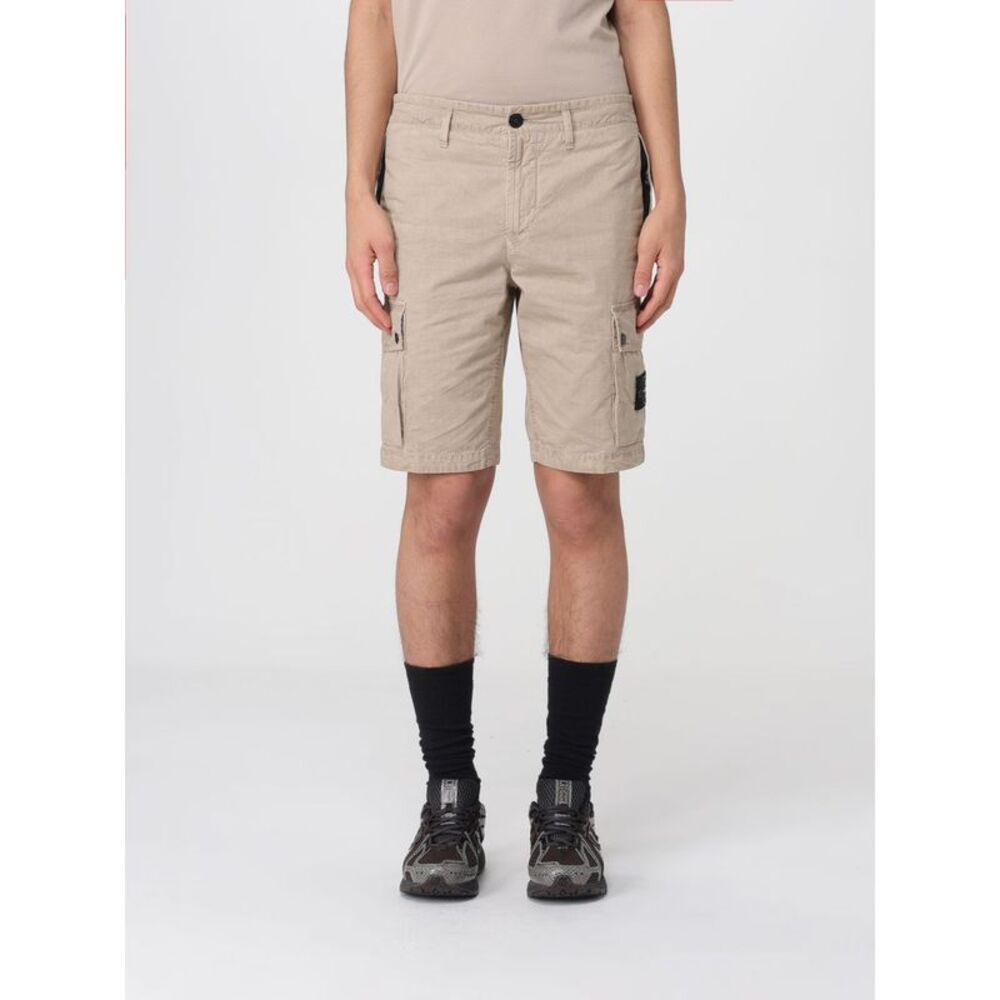 Stone Island Men Stone Island Cotton Cargo Shorts